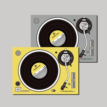 黑膠唱盤明信片卡片x2入+唱盤造型封套組-Pantone色票