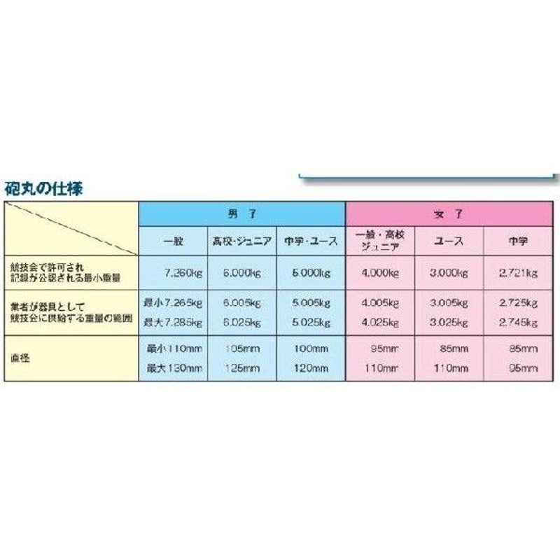 砲丸 鋳鉄 ニシスポーツ NISHI Φ125.5ｍｍ 個 7.26ｋｇ 一般男子用