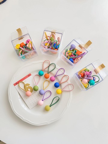 新款糖果色頭繩橡皮筋女扎頭發圈夏季網紅可愛發繩頭飾