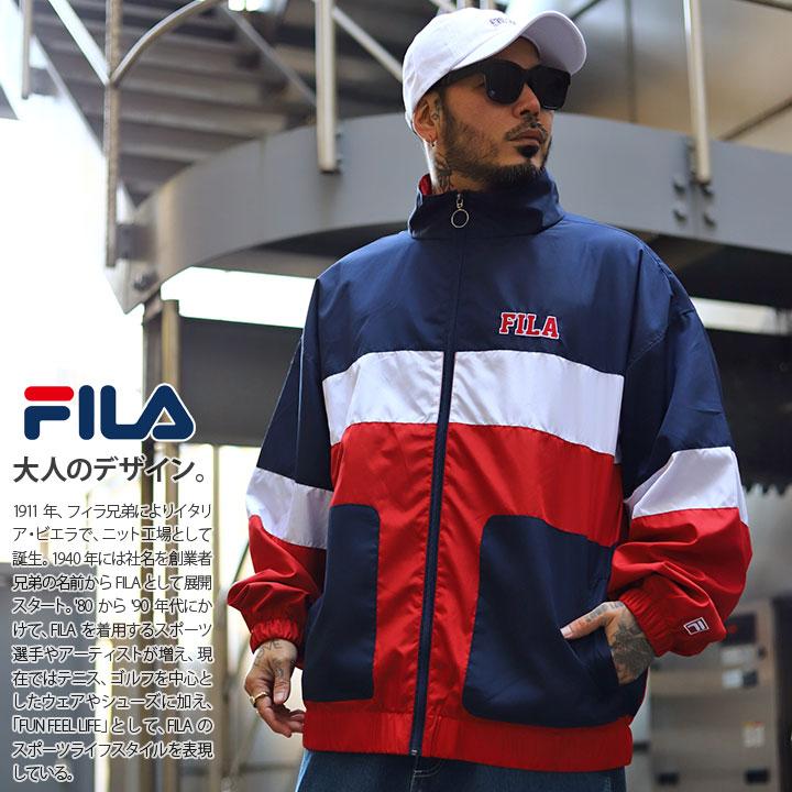 FILA アウター 長袖 ウインドブレーカー ブルゾン 大きいサイズ フィラ ...