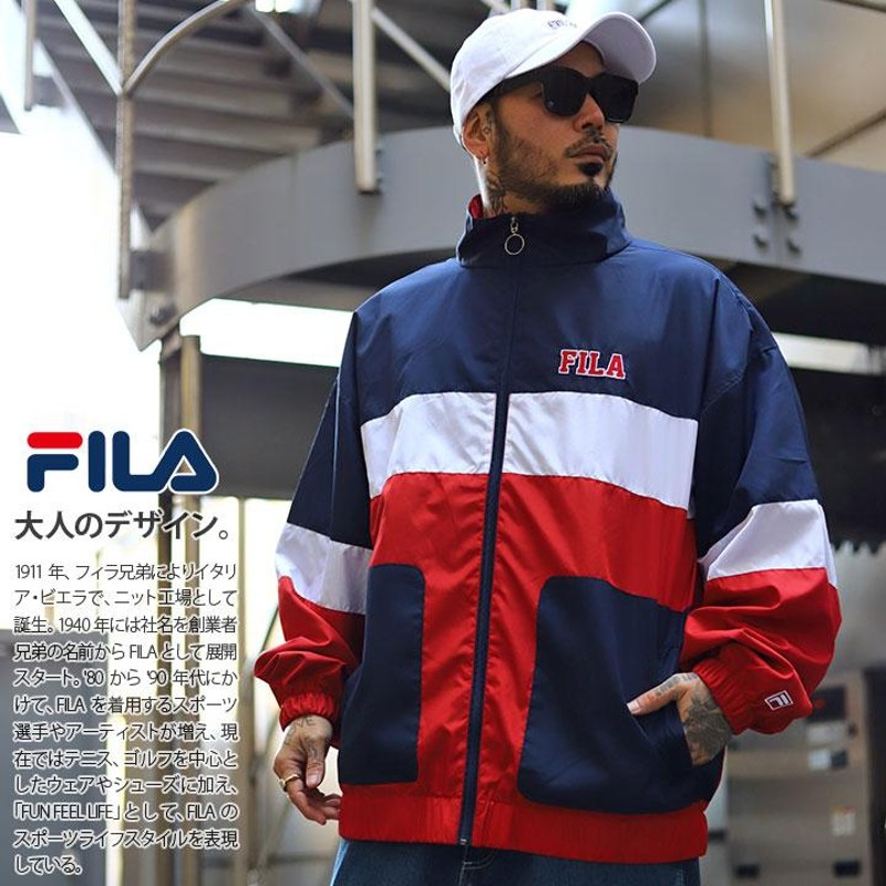 FILA アウター 長袖 ウインドブレーカー ブルゾン 大きいサイズ フィラ