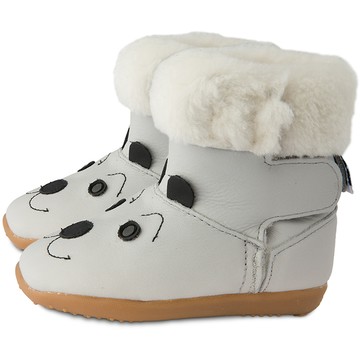 英國 shooshoos 健康無毒真皮手工童鞋/靴子_ 灰毛狗狗_102754 (公司貨)