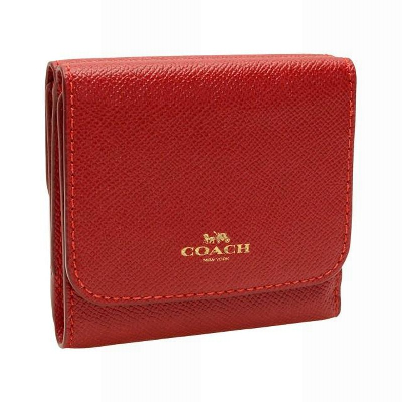 コーチ COACH 財布 Wホック トゥルーレッド レザー f57584imdn8