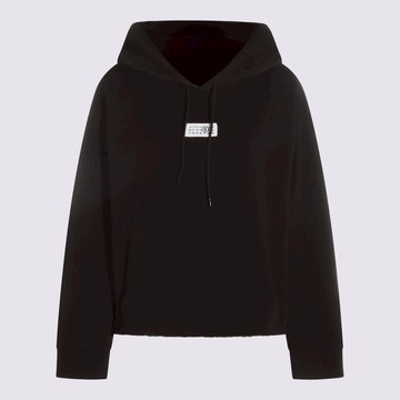 Mm6 Maison Margiela Black Cotton Sweatshirt