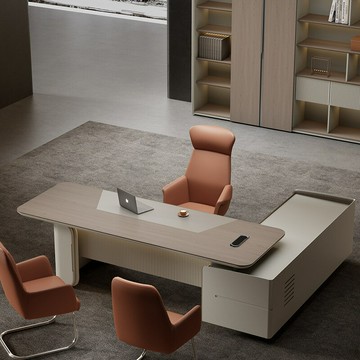 辦公桌老板桌現代簡約輕奢高級感高檔總裁董事長領導辦公室大班臺