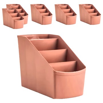 小麥購物 北歐風桌面收納盒 C536  磚紅色  6個