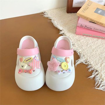 大發少女甜酷風踩屎感厚底洞洞鞋女2026新款可拆卸包頭沙灘涼拖鞋