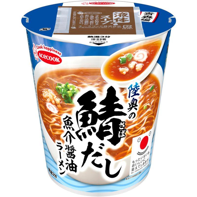 エースコック もったいないをおいしいに 陸奥の鯖だし魚介醤油ラーメン 60g ×12個