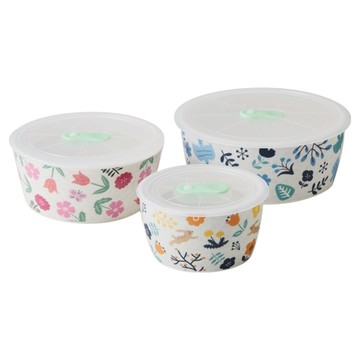 ARTIS 米莎 陶瓷保鮮盒 大 + 中 + 小 3件組  1組  容器 3個 + 蓋子 3個