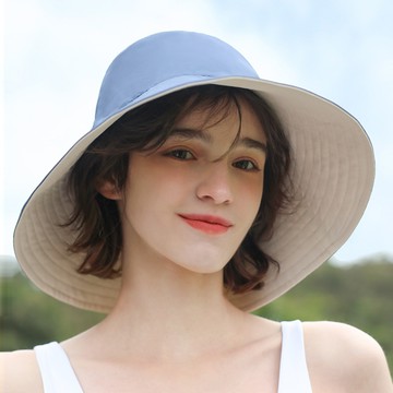 Ohsunny 中性防曬漁夫帽沙灘帽雙面戴防紫外線可折疊漁夫帽 UPF50+
