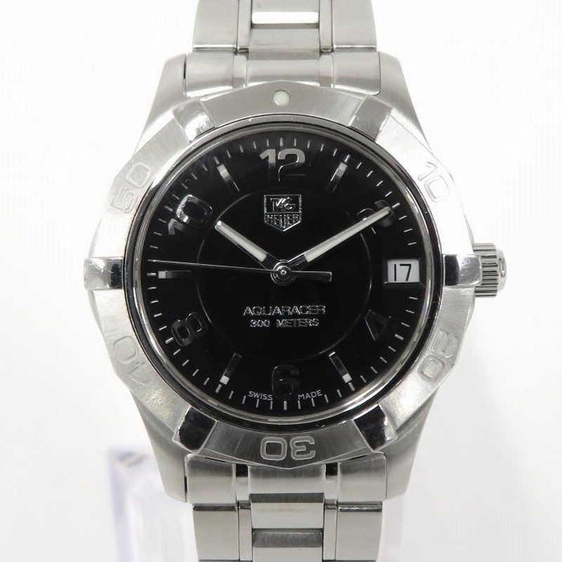 中古】TAG HEUER アクアレーサー レディース時計 クオーツ SS ブラック  