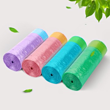 廚余自動收口垃圾袋加厚家用穿繩抽繩拉及袋垃圾口袋點斷式手提式