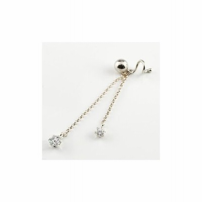 ピアス メンズ プラチナ キャッチのいらないピアス ツユ プラチナピアス ロングピアス アクアマリン 丸玉 シンプル キャッチナッシャー 送料無料 ボーナスセール Wirsindeinteam At