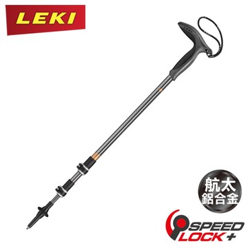 【LEKI 德國 Wanderfreund Makalu 鋁合金橡膠握把T字杖《銀灰》】65320811/健走/登山