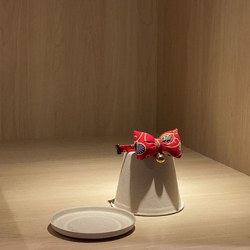 簡約手工定制貓項圈 Batik Red Cat Bow Breakaway Cat Collar