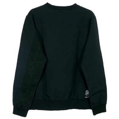 uniform experiment ユニフォームエクスペリメント 21AW SLEEVE PANELED CREWNECK SWEAT UE-212015  スリーブ パネル クルーネック スウェット ブラック トップス | LINEブランドカタログ