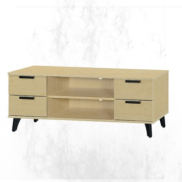 文創集 邁克可4尺四抽中空電視櫃-121x40x48cm免組