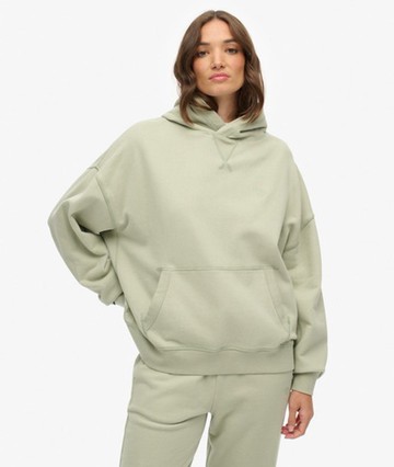 Superdry Women's Studios Relaxed Hoodie Green Size: 12