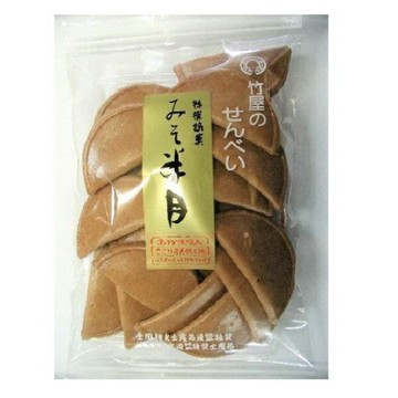 【江戶物語】 竹屋煎餅本舖 味噌半月煎餅 16枚入 半月形燒餅 燒菓子 粗菓子 日式傳統煎餅 拜拜零食 日本原裝進口