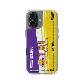 iPhone 17 Clear Case（相機按鈕） 透明 - NBA - 復古球員卡-洛杉磯湖人 L.A. Lakers - Vintage Card
