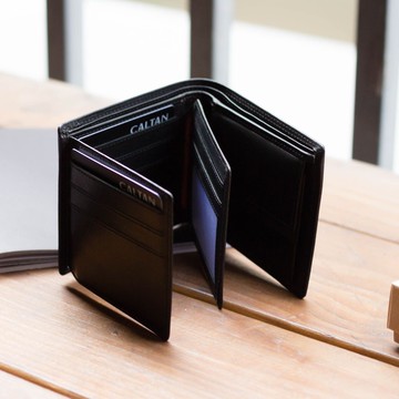 『新品上市』老爺有喜 真皮多折男仕短皮夾(072733bk)