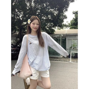TGNS  藍色防曬外套 長袖外搭 防曬衫 薄款  上衣 罩衫 慵懶風 休閒外套 女生外套