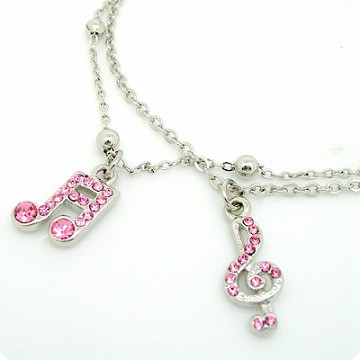 【Charme】日韓新品 跳躍音符 水晶鑽  腳鍊