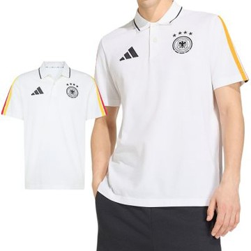 Adidas DFB DNA Polo 男款 白色 世界盃 德國 Polo衫 上衣 運動 休閒 短袖 JZ9351