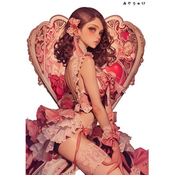 【12月新款6】07-111-0201 人物貼紙 性感情人節女孩
