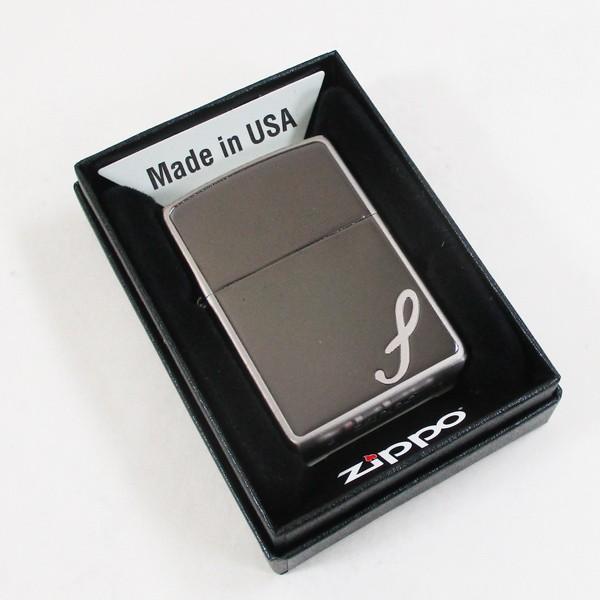 ZIPPO 同梱可能 ジッポー ブラックイニシャル BKI-S