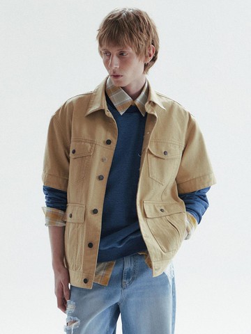 SHORT SLEEVE UTILITY JACKET [BEIGE]