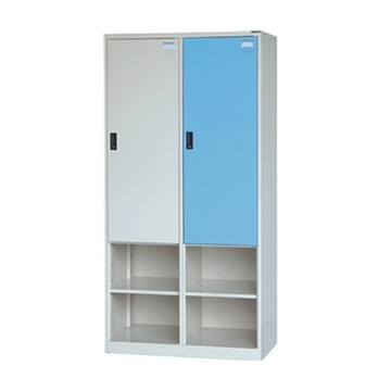 DAHFU 大富 HDF多用途置物櫃 2大鋼製門板+4小開放式 W900xD510xH1802mm 全鋼製 / 個 HDF-KS-5202-OP