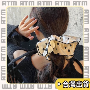 🔥臺灣出貨🔥可開發票✅輕飾時光優雅波點大腸圈髮圈氣質經典布藝發繩大腸圈髮飾新款頭飾頭花女