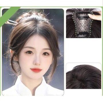 [米蘭精品] 現貨+預購 假瀏海全真髮髮片透氣假髮片輕量免打理隱形增髮量-自然直髮際線-自然蓬鬆顱頂女假髮4款74lf29