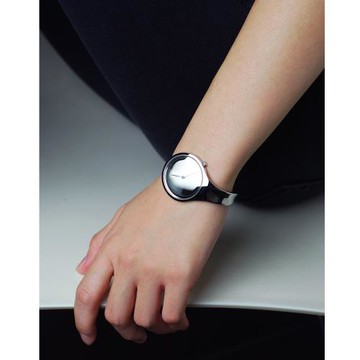 Georg Jensen 喬治傑生 Vivianna 朵蘭 226凸面玻璃手鐲腕錶-銀