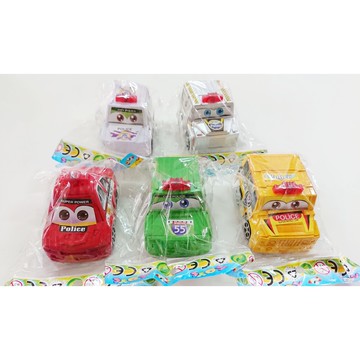 卡通警車迴力車 警察迴力車 迴力車 玩具車 兒童玩具【小胡玩具(電子發票)】