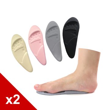 糊塗鞋匠 優質鞋材 D30 二合一鞋頭塞前掌墊 2雙