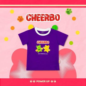 OMYMONSTER Cheer Bo 慶祝熊寶短袖上衣 紫色