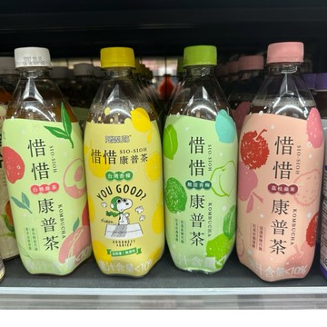 惜惜康普茶 氣泡飲 台灣香檸/白桃綠茶/荔枝蘋果/ 青梅氣泡 630ml酸甜青梅/檸檬薄荷 420ml 氣泡飲料 康普茶