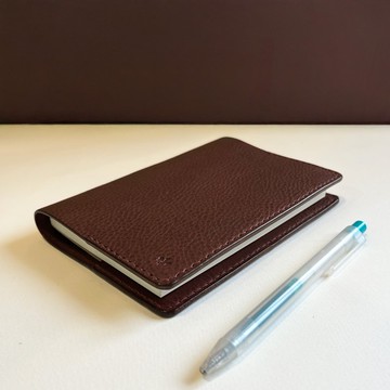 【新品】Journey A6 皮革筆記本/記事本/植鞣革/客製化- Espresso