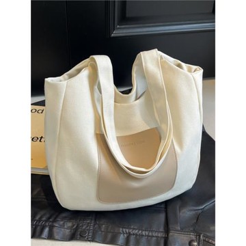 慵懶風腋下單肩包包女休閑通勤學生帆布袋包ins百搭大容量托特包