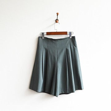 【蛋植物古著】石色雨夜高腰闊腿古著短褲