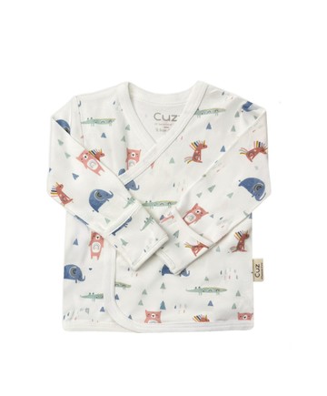 薄款 - 彩虹塔圖(竹纖維有機棉肚衣)0-3m