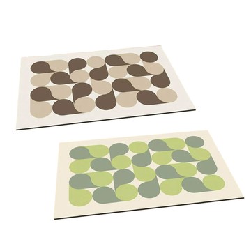 iSFun 簡約水滴 吸水硅藻泥浴室廚房速乾防滑軟地墊50x80cm/顏色可選