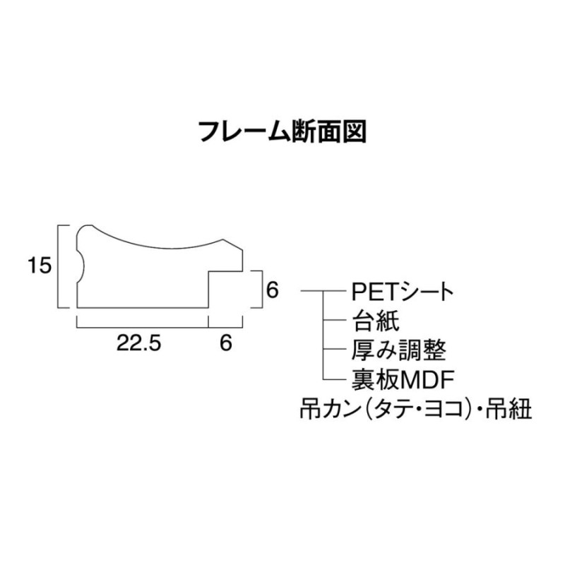 賞状額縁 許可証額縁 樹脂フレーム 金ラック-R PET 八号サイズ SP