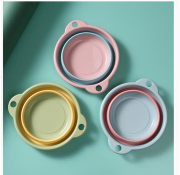 摺疊臉盆塑料洗臉盆家用便攜式小號旅行洗澡學生宿舍用洗腳大盆子 99購物節