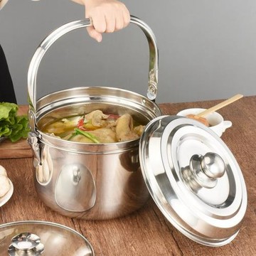 304免火再煮鍋氣電兩用保溫鍋不銹鋼鍋燜燒鍋蒸鍋6L7L9L