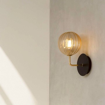 琥珀色玻璃壁燈(附燈泡不保固)  F97-54-1048