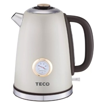 TECO 東元 1.7L 英國otter溫控復古指針式水溫表電熱快煮壺 食品級#304不鏽鋼壺身 沸騰/乾燒自動斷電功能  XYFYK1703W