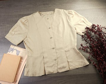 復古米色上衣| 尺寸M | 女士復古服裝